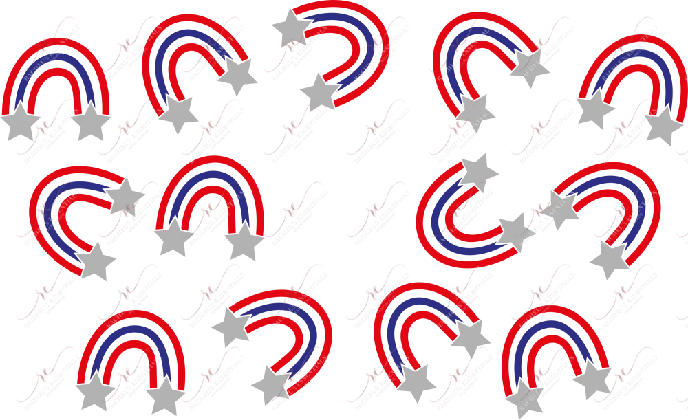 4th of July rainbows - cold cup wrap