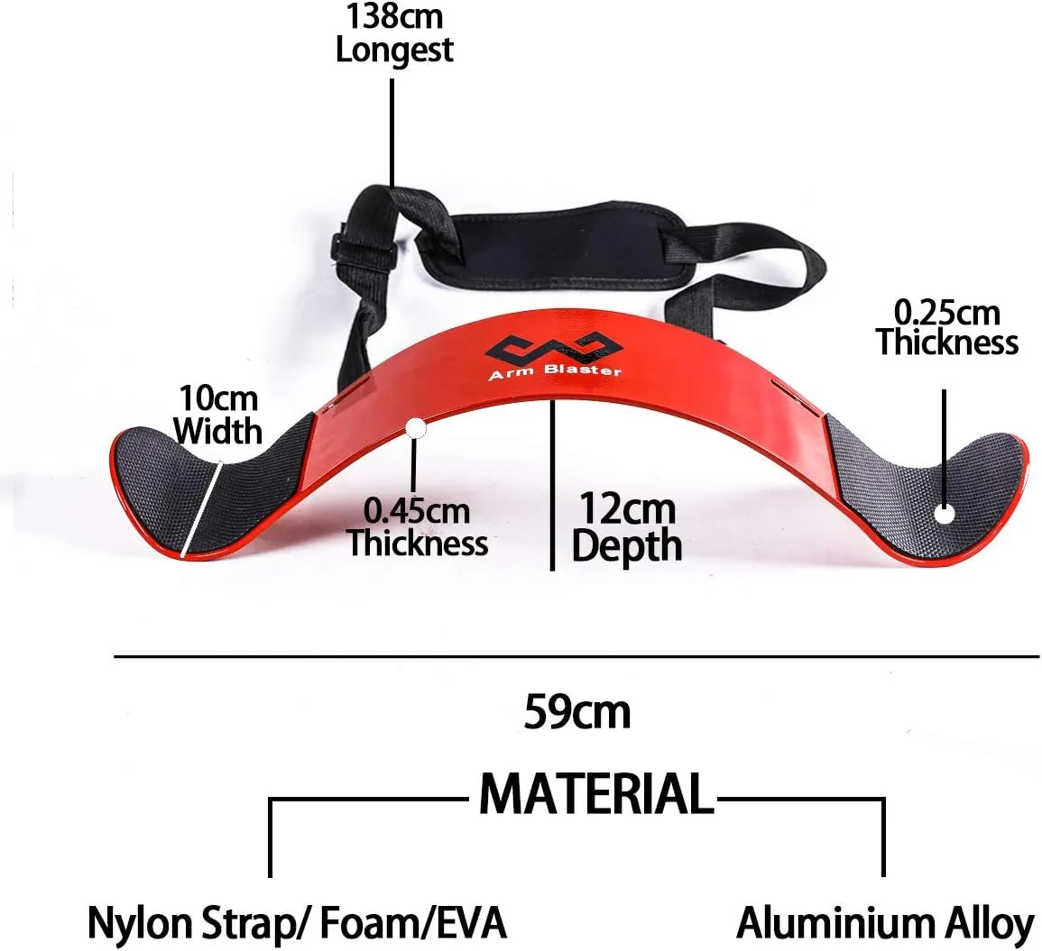 Arm Blaster Bicep Curl Thick Aluminum Adjustable Bodybuilding Bicep Isolator Pink,Barbell Curl Assistant Arm Curl Bar