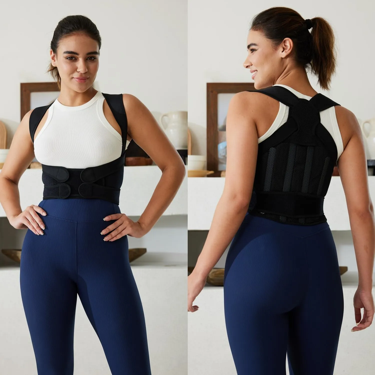 Back Brace,Posture Corrector for Women and Men, Adjustable Full Back Support,Shoulder Straightener, Providing Pain Relief from Lumbar, Neck, Shoulder, and Clavicle,Upper and Lower Back (Small)