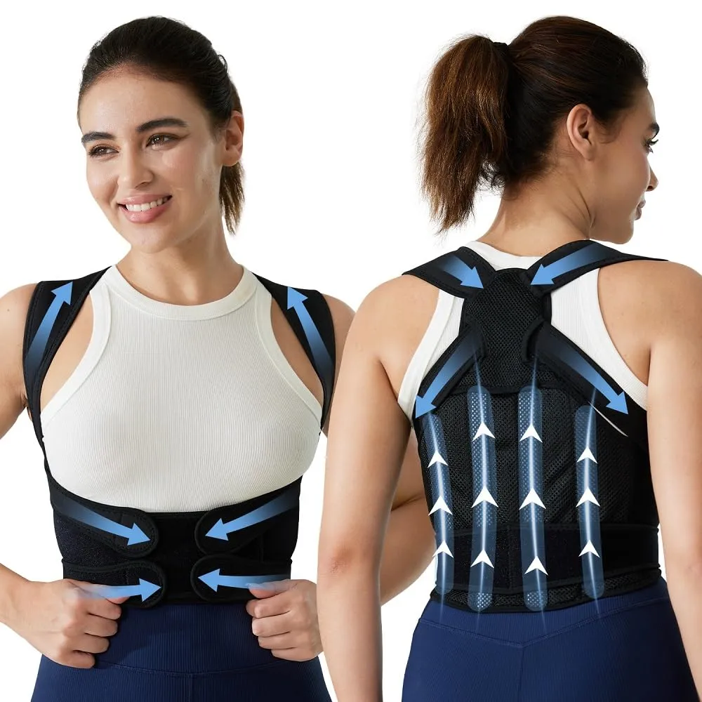 Back Brace,Posture Corrector for Women and Men, Adjustable Full Back Support,Shoulder Straightener, Providing Pain Relief from Lumbar, Neck, Shoulder, and Clavicle,Upper and Lower Back (Small)