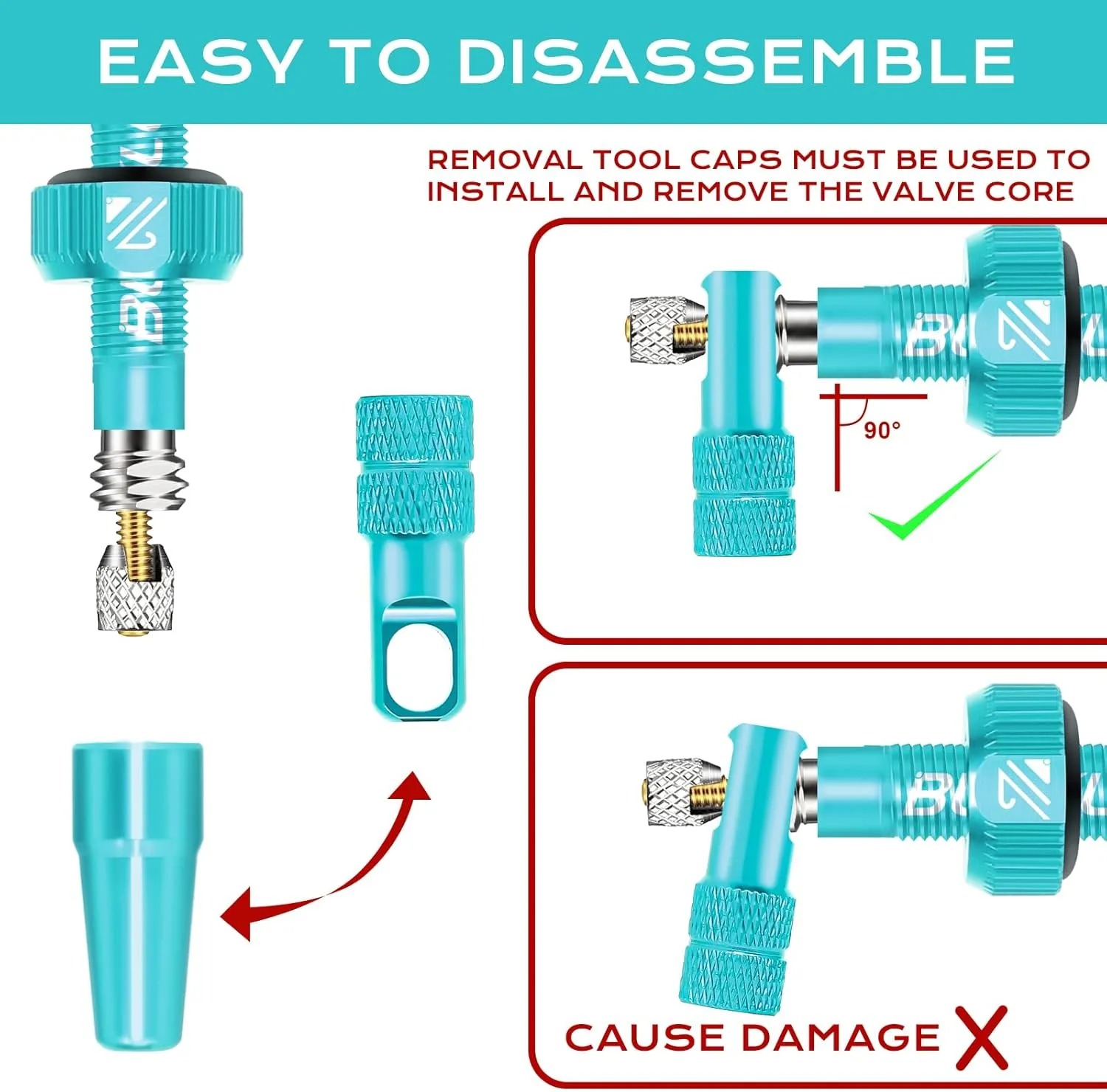 BUCKLOS Tubeless Presta Valve Stem 40/44/55/60/65/80/100 mm, Valve Stem Kit with Valve Core Removal Tool for Road Bike/Mountain Bike/MTB, Fit Most Bicycle Rims, Super Light Durable Aluminum Stem Blcak