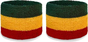 Country Flag/LGBTQ  St Patrick Sweat Wristbands, 2.5"/4" Tall Size, 2 Pieces