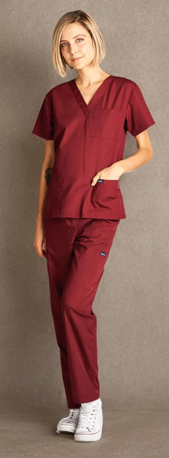Dagacci Scrubs Medical Uniform Women and Man Scrubs Set Medical Scrubs Top and Pants