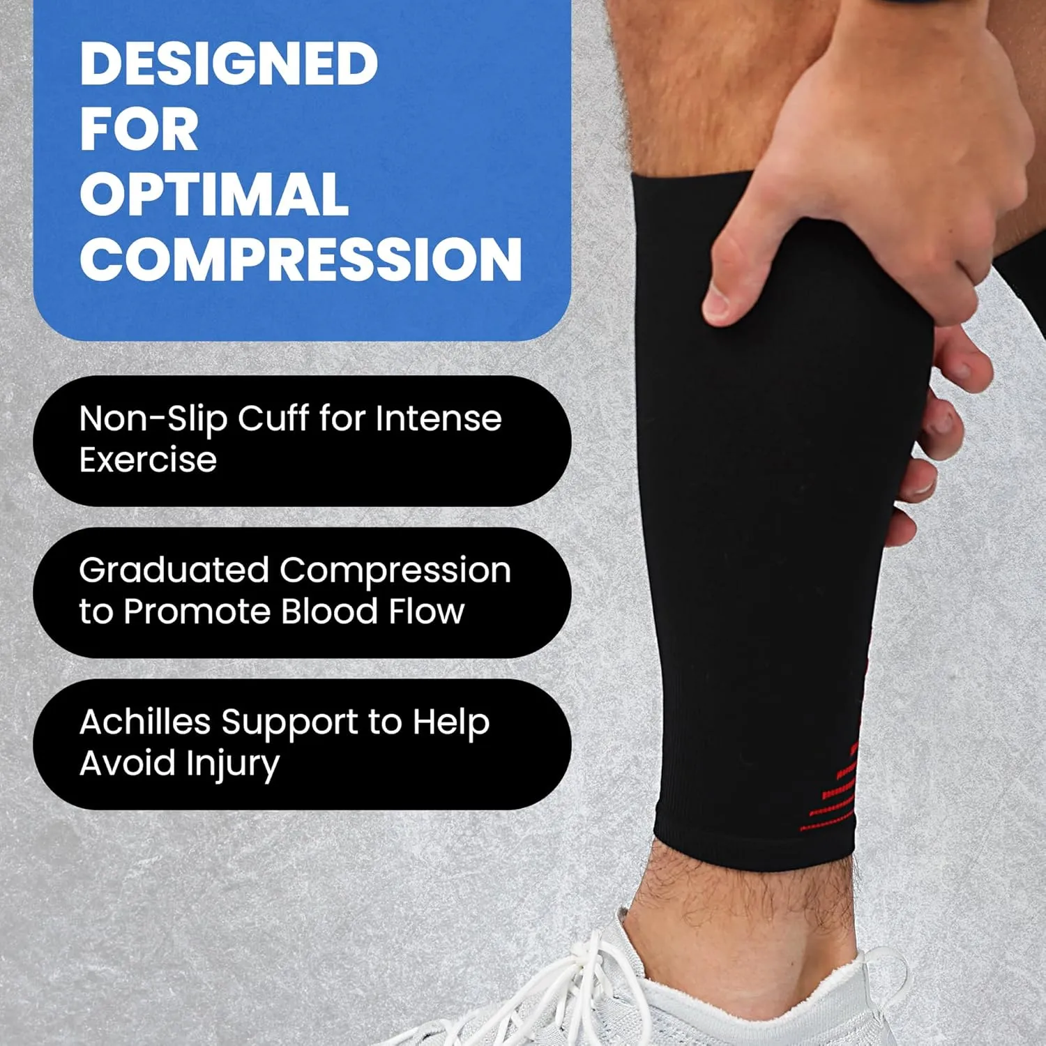 Fittest Pro Calf Compression Sleeves and Leg Wraps for Shin Splint Support, Pain Relief for Running, Basketball, Cycling