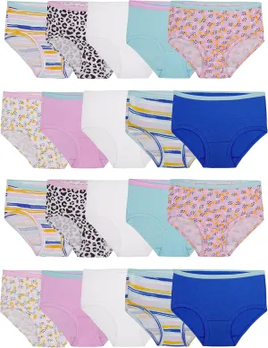 Fruit of the Loom Girls' Cotton Brief Underwear, Multipack