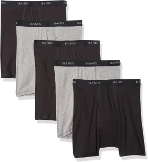 Hanes Men's Underwear Boxer Briefs Pack, Cotton ComfortSoft Boxer Brief for Men, Moisture-Wicking Breathable, Multipack