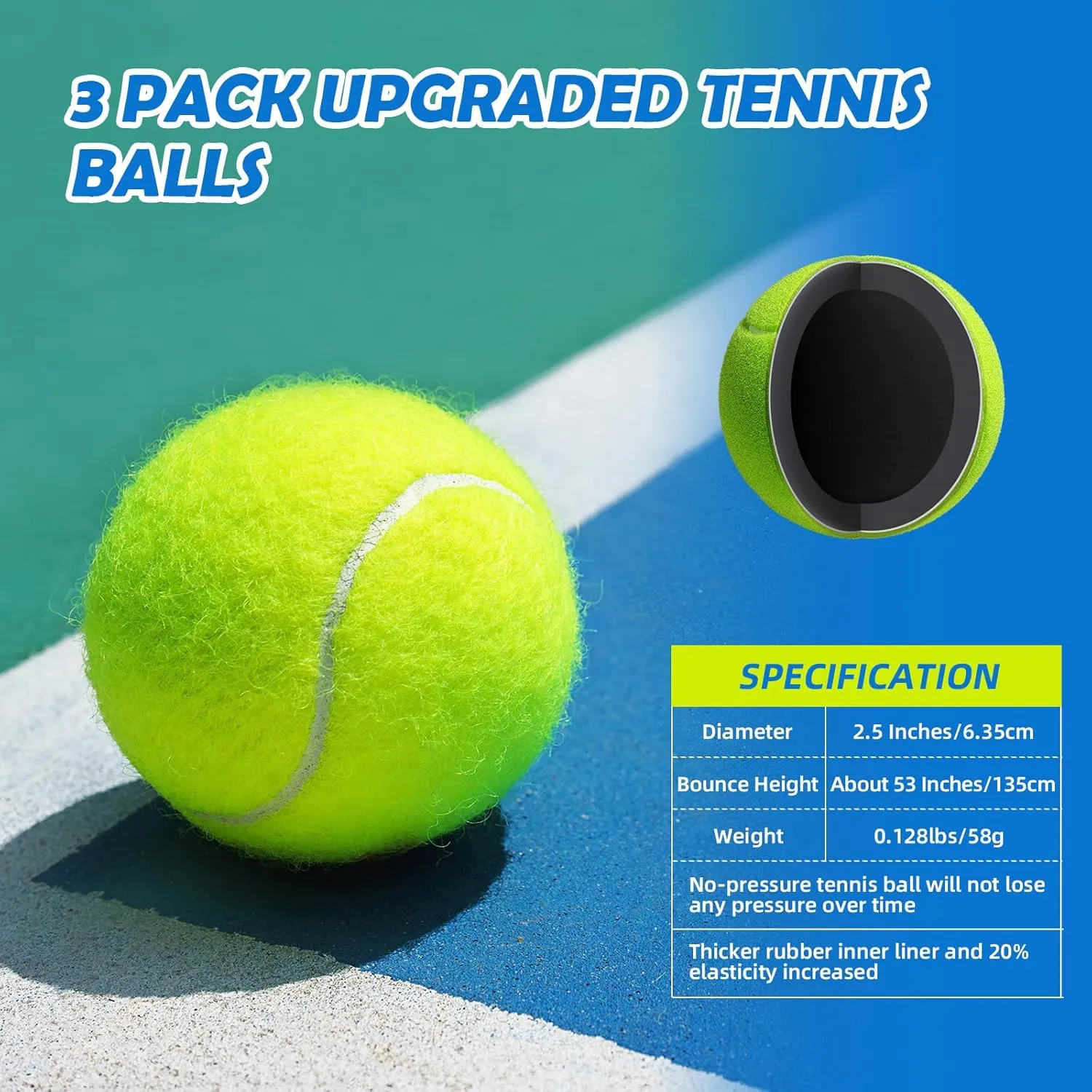 Kids Tennis Rackets 2 Pack with Tennis Trainer Rebound Balls, Size 19" & 21" Tennis Training Equipment for Parent-Child Activities, Portable Beginners Junior Youth Tennis Practice Kit for Boy Girl
