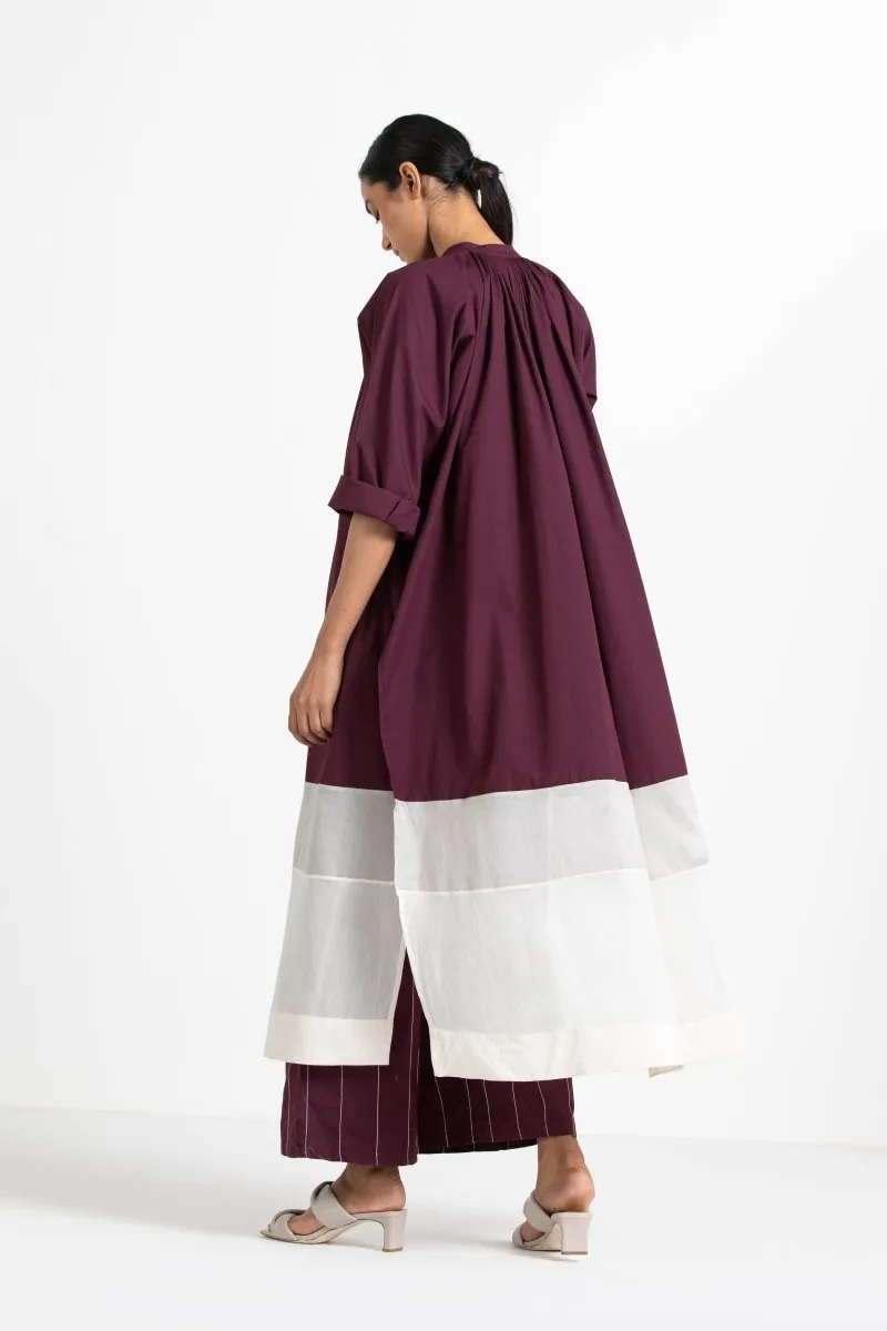 Linear Embroidered Broad Bottom Wine
