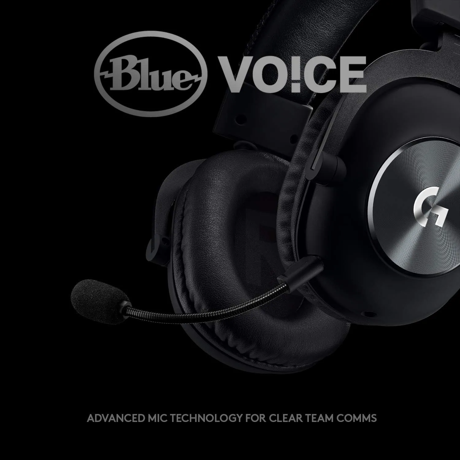 Logitech G Pro X Wired Gaming Headset: Blue VO!CE Detachable Boom Mic, DTS 7.1, 50 mm Drivers, USB/3.5mm Aux, Spare Memory Foam Ear Pads, USB DAC & Bag Included, for PC, Xbox, PS5, PS4 - Black