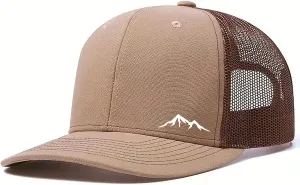 Mountains Trucker Hat Snapback for Men Adjustable Mesh Outdoor Baseball Cap