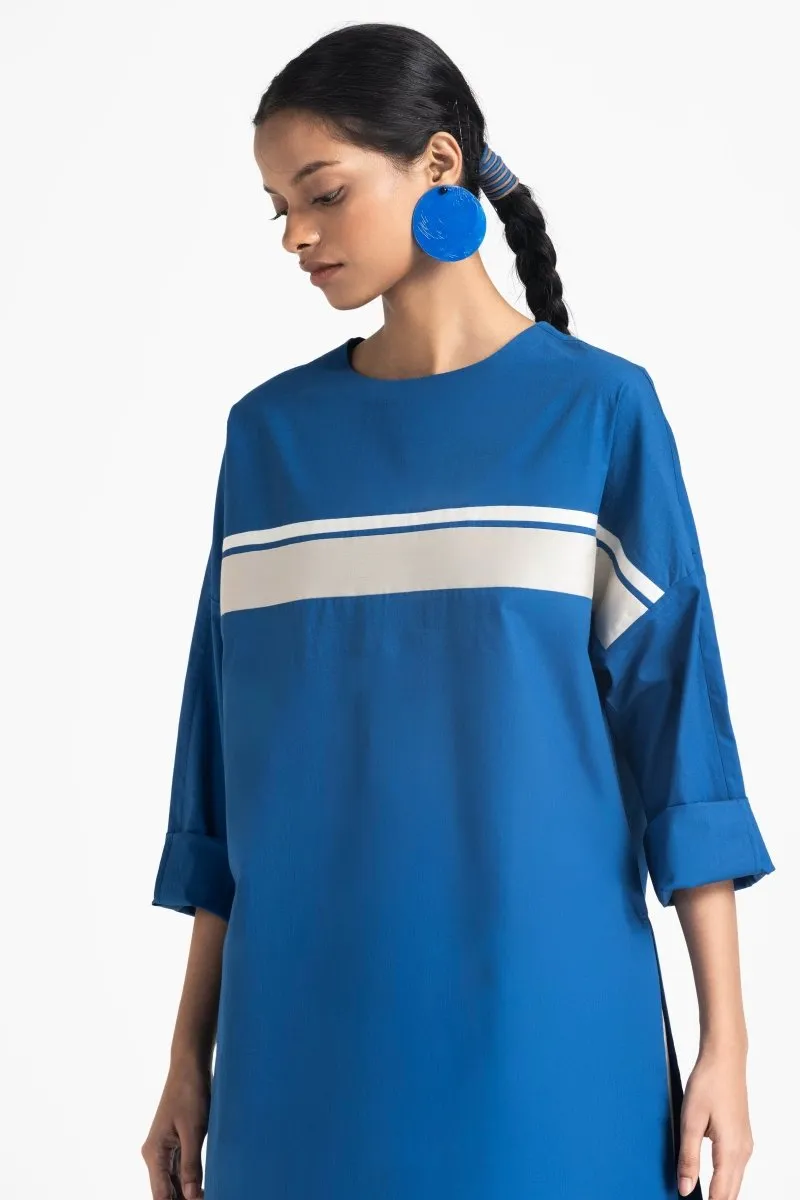 New Narrow Bottom with Side Stripe - Electric Blue