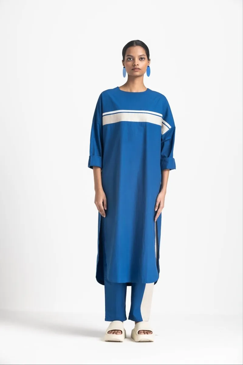 New Narrow Bottom with Side Stripe - Electric Blue