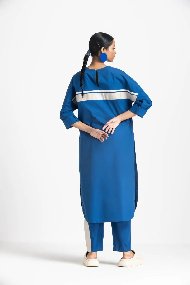 New Narrow Bottom with Side Stripe - Electric Blue
