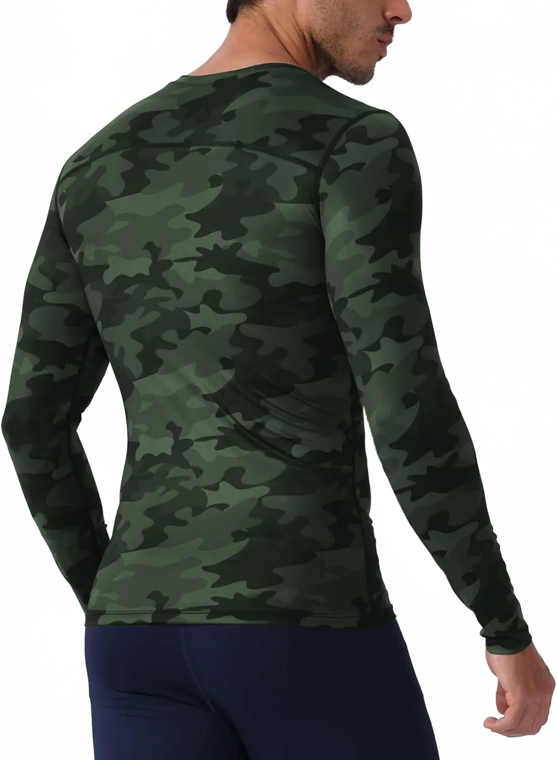 Queerier Men's Compression Shirts Workout T Shirt Long Sleeve Thermal Tops for Men Athletic Base Layer Gym Sports Underwear