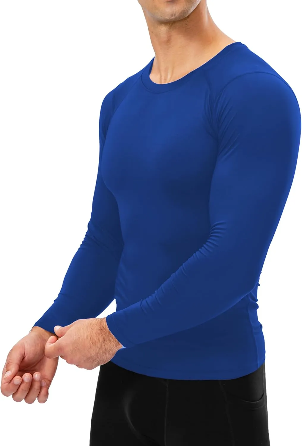 Queerier Men's Compression Shirts Workout T Shirt Long Sleeve Thermal Tops for Men Athletic Base Layer Gym Sports Underwear