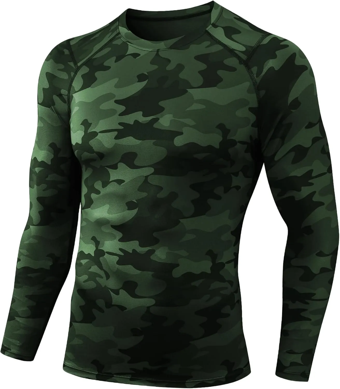 Queerier Men's Compression Shirts Workout T Shirt Long Sleeve Thermal Tops for Men Athletic Base Layer Gym Sports Underwear
