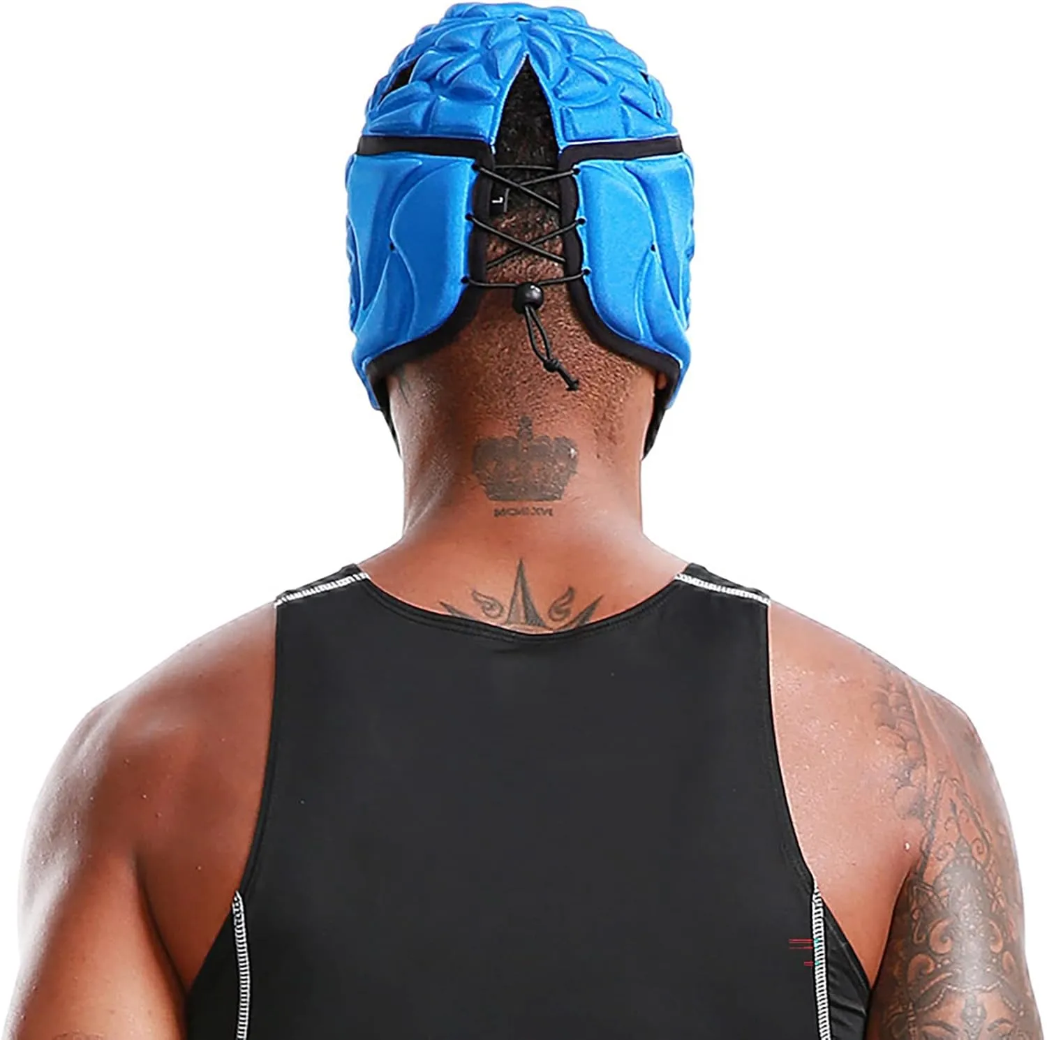 Soft Shell Football Helmet Scrum Cap 7v7 Rugby Helmet Padded Helmet Goalkeeper Adjustable Soccer Goalie Helmet Flag Football Helmet for Child Youth Adult