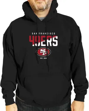 Team Fan Apparel Adult NFL Diagonal Fade Fleece Hooded Sweatshirt - Unisex Tagless - Officially Licensed Football Pullover