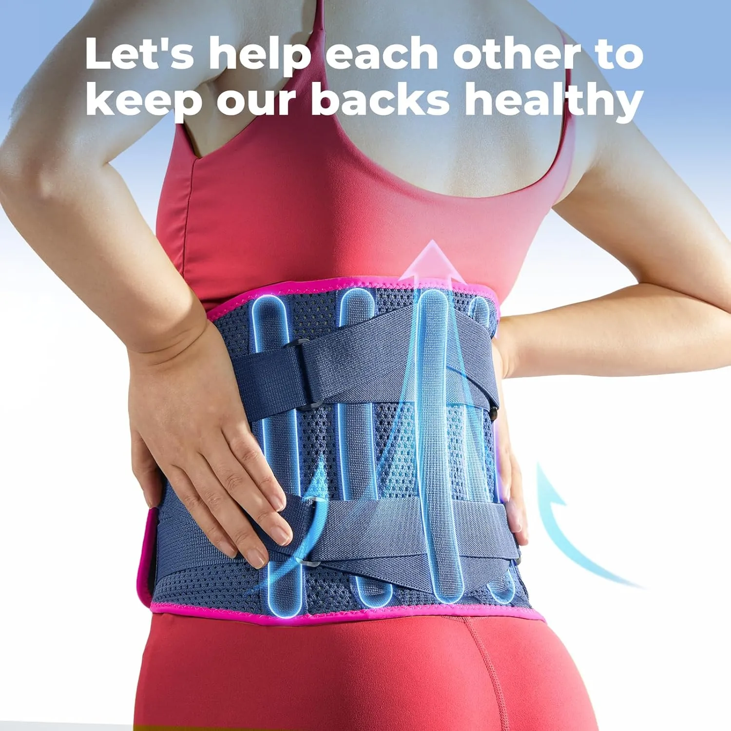 Tintol Premium Back Brace for Lower Back Pain Relief with Removable Pad, Adjustable Lumbar Support with Rigid Stays for Sciatica, Scoliosis, Herniated Discs, Lightweight for Women Men Lifting Work (XXL(Belly:51"-63"))