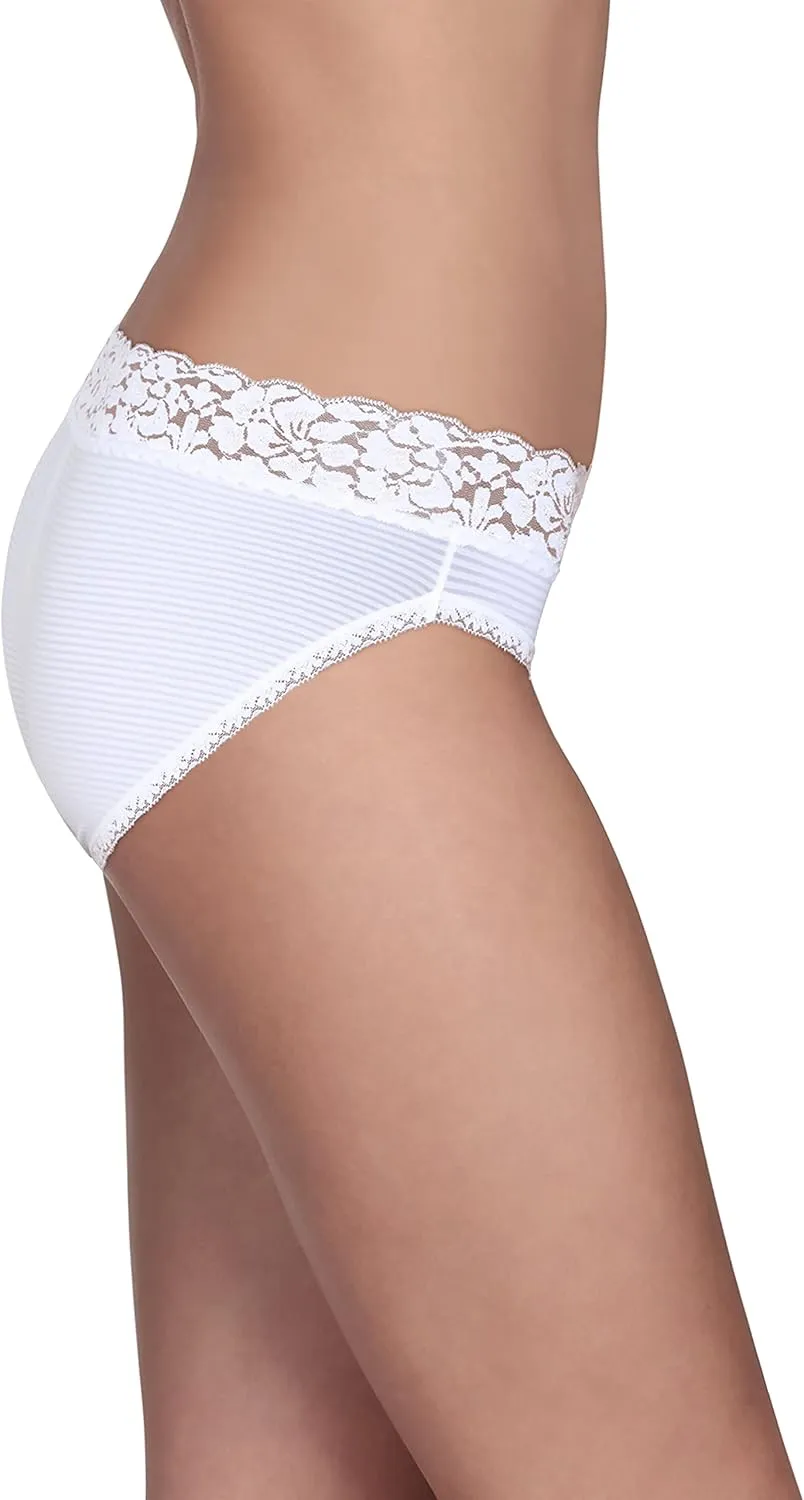 Vanity Fair Womens Flattering Lace Panties: Lightweight & Silky with Superior Stretch